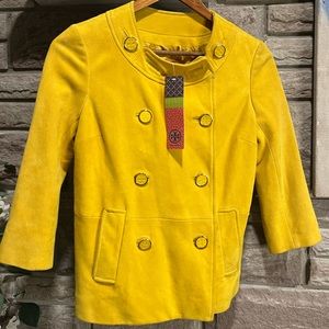 Tory Burch suede Solana jacket genuine leather. Brand new with tags.